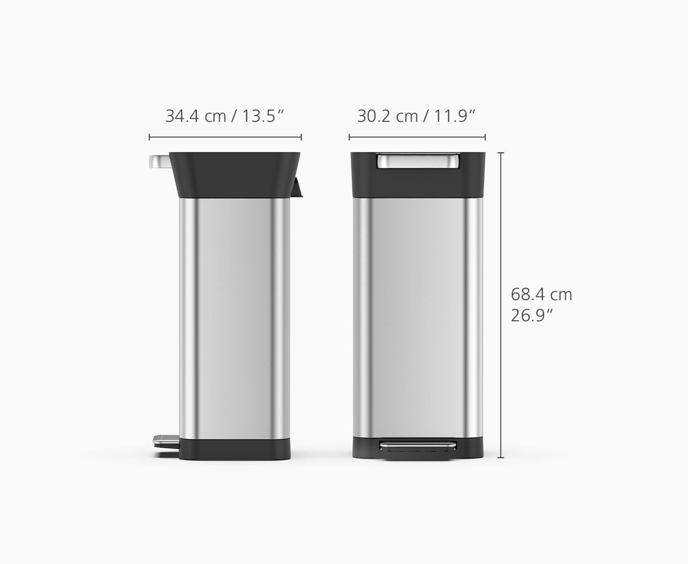 This smart trash can has a 90-liter capacity when compacted and also comes with a trash can with an odor filter