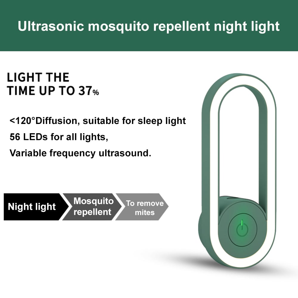 2023 Latest Frequency Conversion Ultrasonic Mosquito Killer with LED Sleeping Light