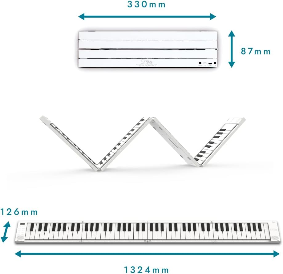 88 Keys Portable Folding Digital Piano - with Rechargeable Battery