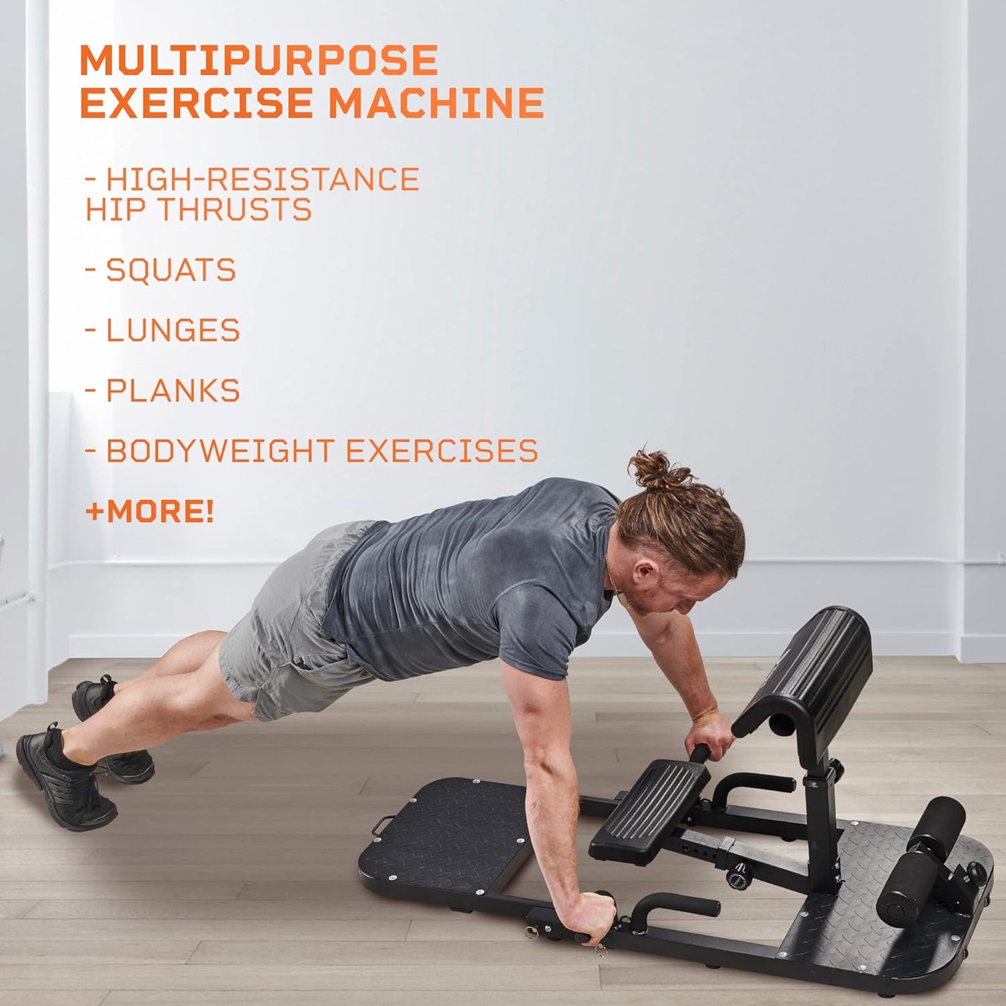 Hip Thrust Machine with Resistance Bands - Multifunctional hip thrust bench that targets the buttocks, glutes and thighs, perfect for home gym use