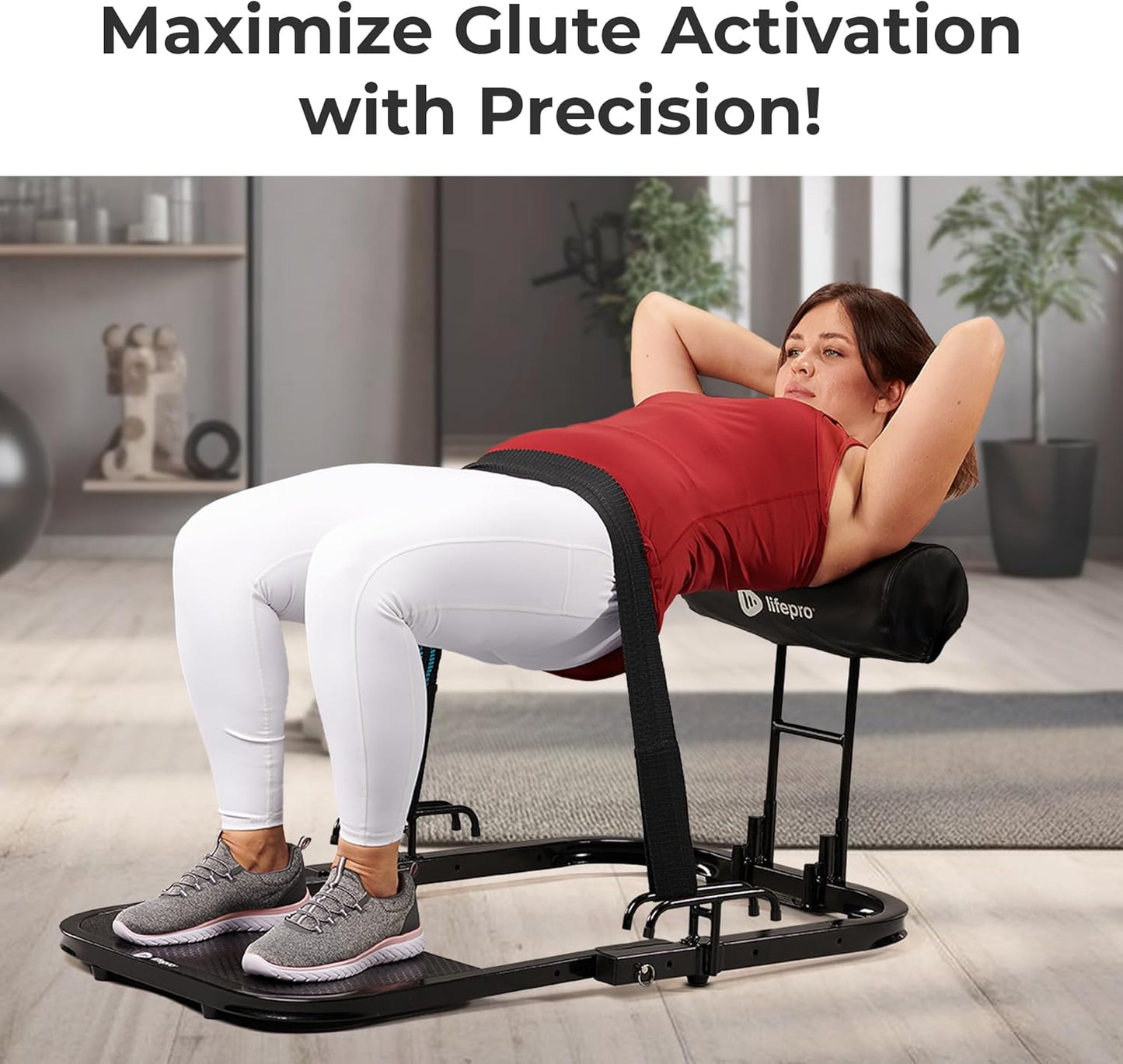 Hip Thrust Machine with Resistance Bands - Multifunctional hip thrust bench that targets the buttocks, glutes and thighs, perfect for home gym use