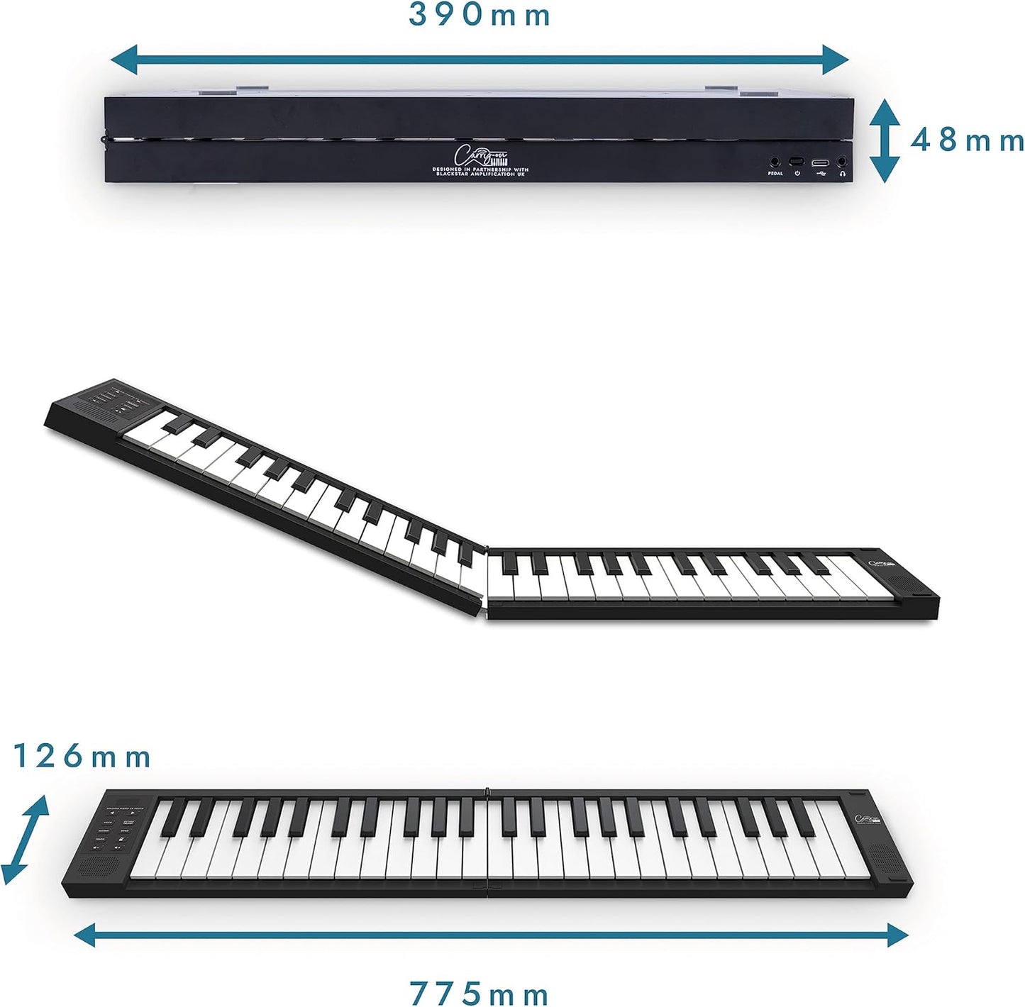 88 Keys Portable Folding Digital Piano - with Rechargeable Battery