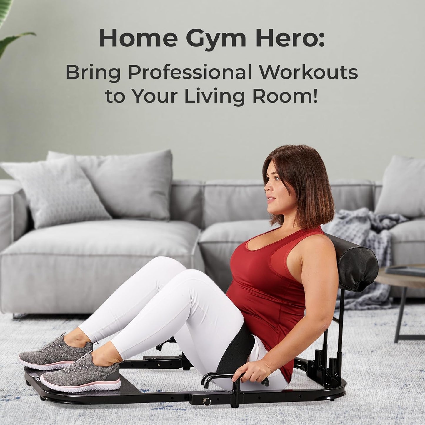 Hip Thrust Machine with Resistance Bands - Multifunctional hip thrust bench that targets the buttocks, glutes and thighs, perfect for home gym use