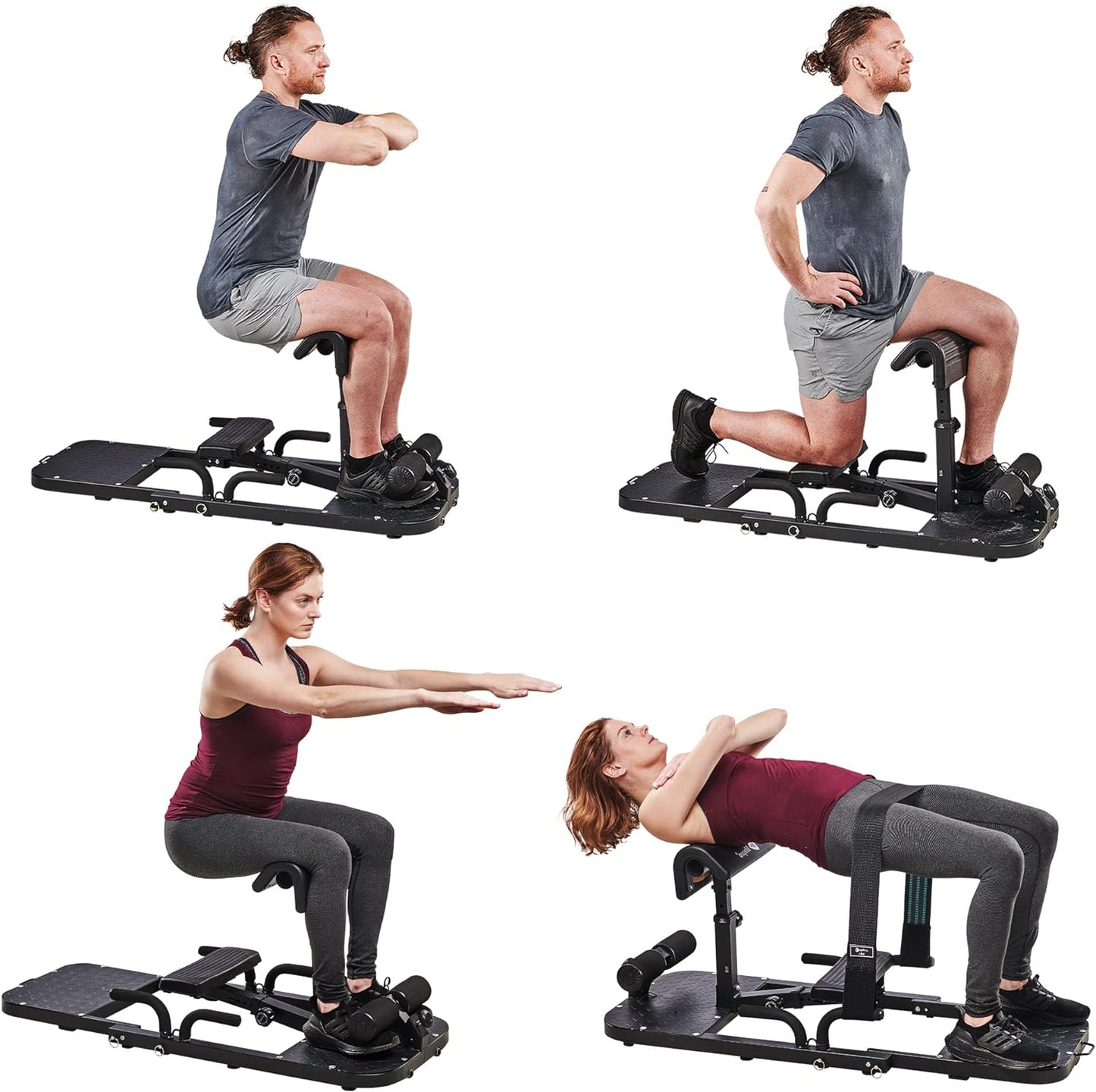 Hip Thrust Machine with Resistance Bands - Multifunctional hip thrust bench that targets the buttocks, glutes and thighs, perfect for home gym use